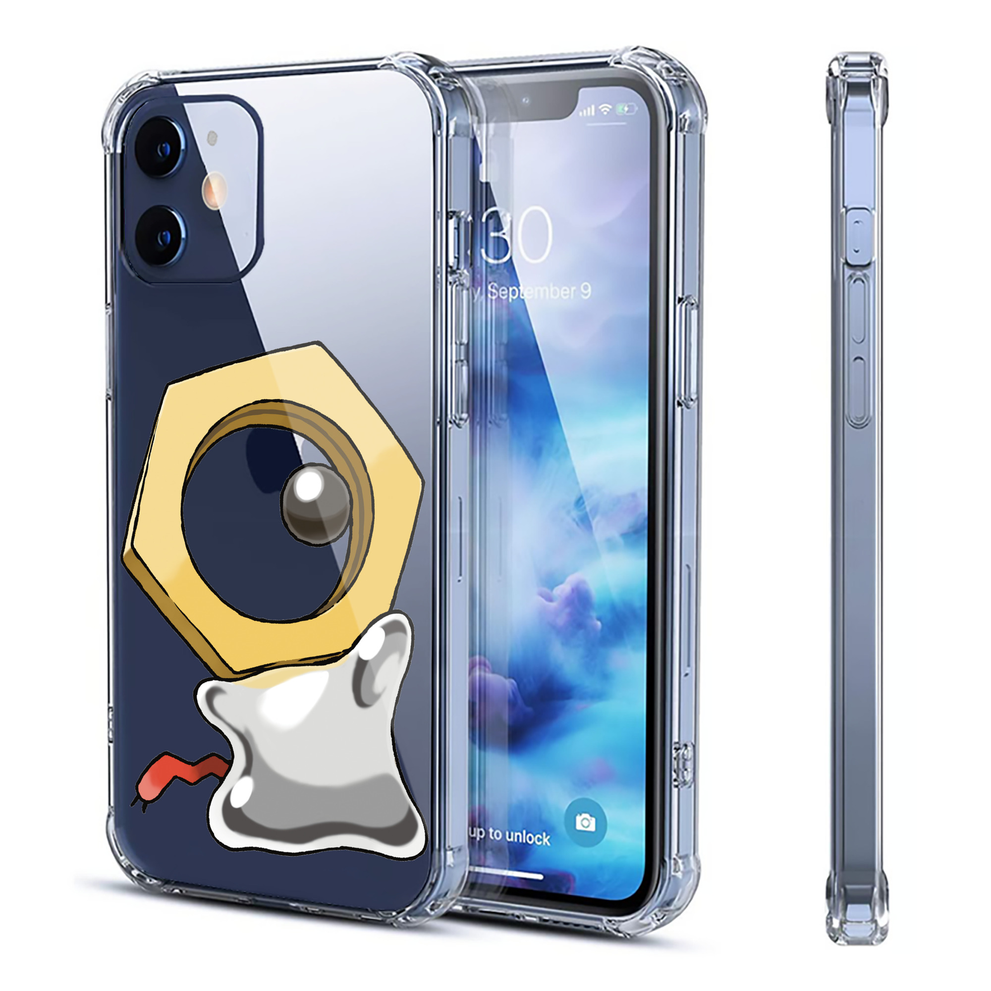 （画像用） ポケットモンスター Pokémon 【iPhone 12シリーズ対応】透明スマホケース（クリアソフトケース）